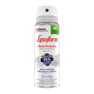 Desinfetante para Superfícies Lysoform Portátil Original 55ml