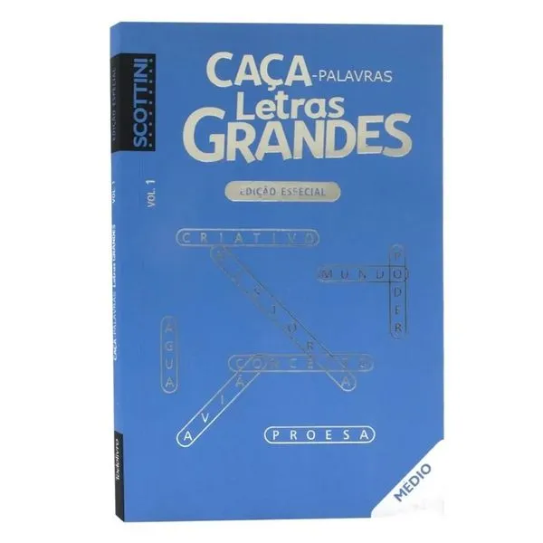 Livro Caça-Palavras Letras Grandes Médio Todo Livro (MP)