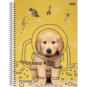 CADERNO 10X1 CAPA DURA MY PETS 160F