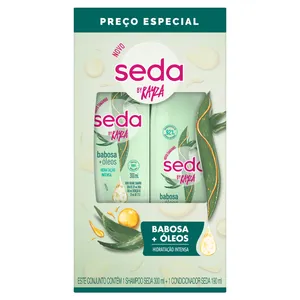 Kit Seda By Rayza Babosa + Óleos Shampoo 300ml + Condicionador 190ml