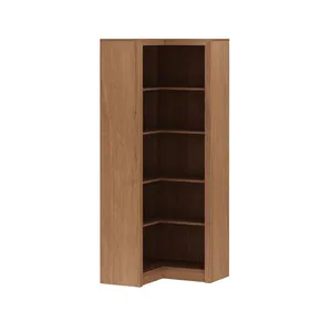 Armário Estante de Canto Alto para Escritório Home Office ME4132 MDP Amendoa G69 - Gran Belo