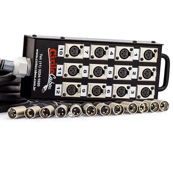 Medusa 8 Vias Montada com Conectores Amphenol 25 MT