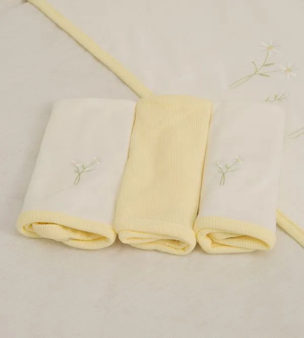 Kit Fralda de Boca Com 3 Unidades - 25788F Margaridas