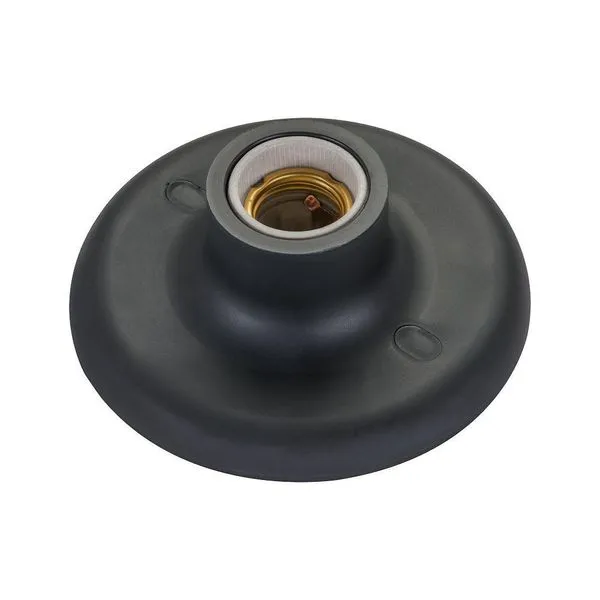 Plafonier Soquete De Porcelana E27 Demi 6162 Preto
