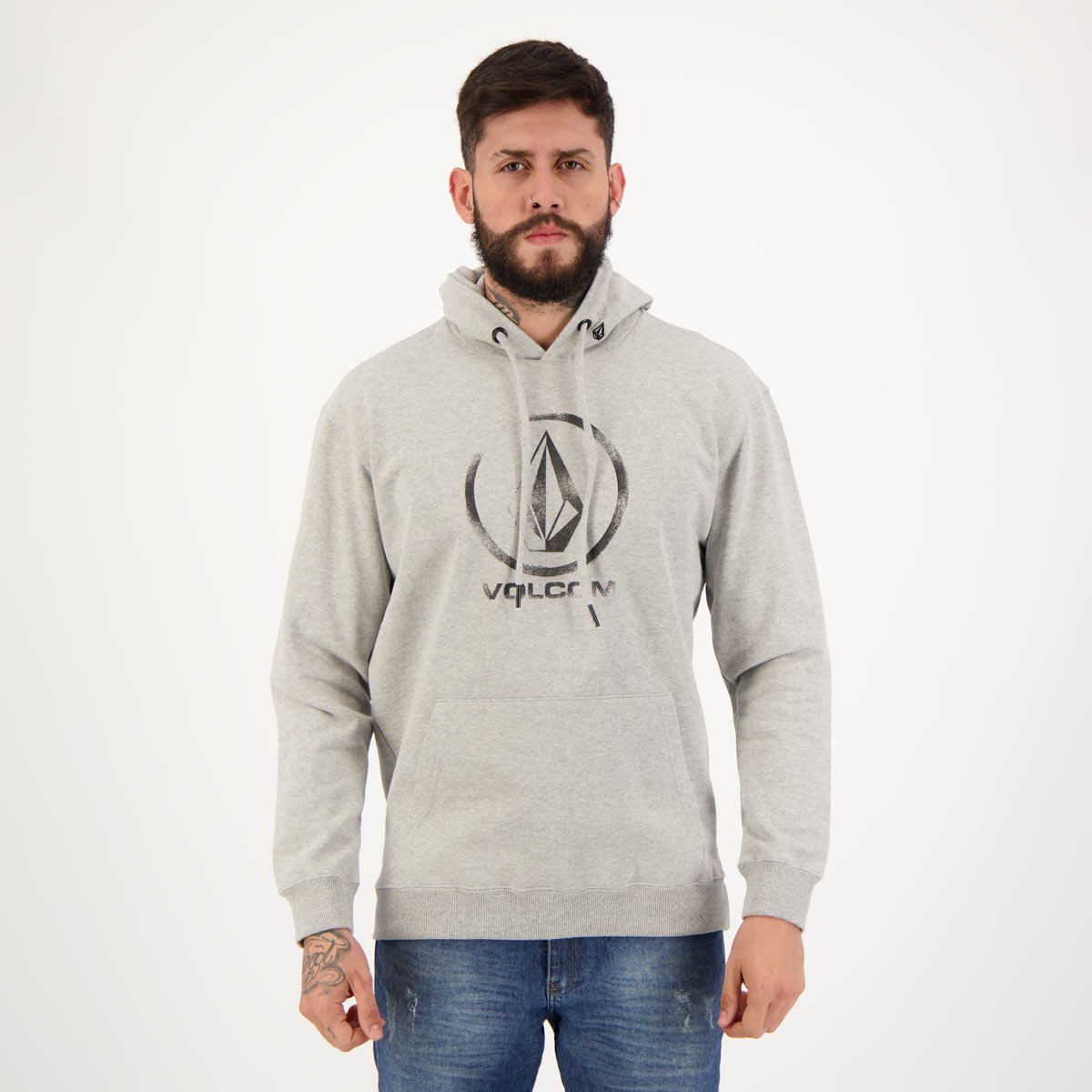 Moletom Volcom Logo Classic Cinza