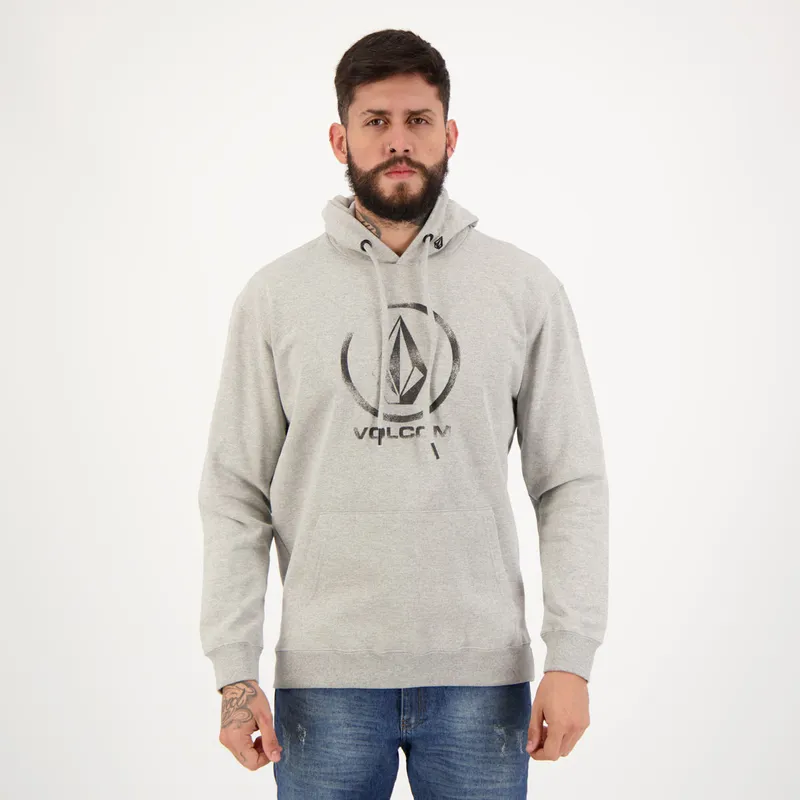 Moletom Volcom Logo Classic Cinza
