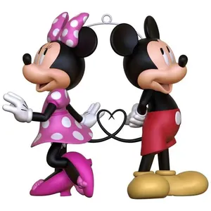 Enfeite de Natal Hallmark Keepsake, Disney Mickey e Minnie Um Conto de União, Presente para Fãs da Disney