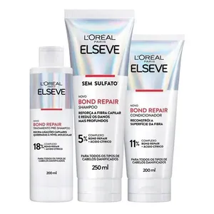 Kit Elseve Bond Repair Shampoo 250ml + Condicionador 200ml + Pré-Shampoo 200ml KIT ELSEVE SH 25ML+COND 200ML+PRE SH 200