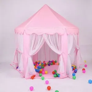 Tenda Infantil Tenda da Princesa para Brincar Ler e Descansar com Espaço Interno Amplo Azul e Rosa OEM Tenda Infantil Tenda da Princesa com Estrutura Estável e Janela Azul e Rosa OEM