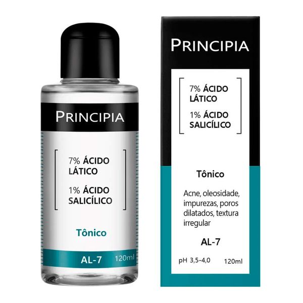 Tônico Facial Principia AL-7 Ácido Lático + Ácido Salicílico 120ml