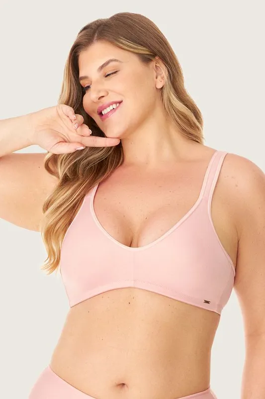 Sutiã Sustentação Plus Power Liso Blush Blush - 50
