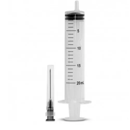 Seringa Luer Lock Descartável 20ml com Agulha 0,7x25mm