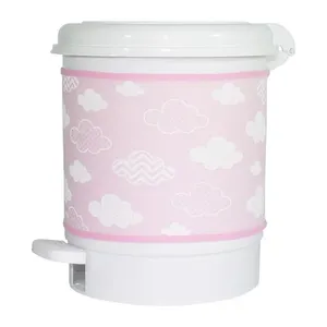 Lixeira Nuvem Chevron Rosa