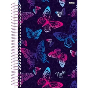 CADERNETA ESPIRAL CAPA DURA PAPILIO HOLOGRAFICO 80F