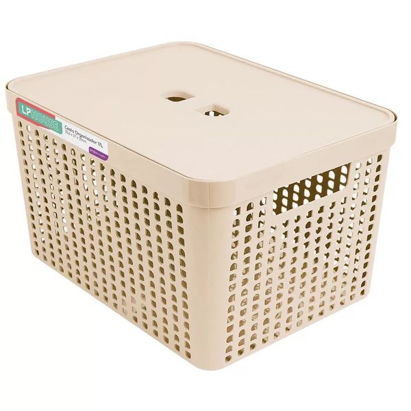 Cesto Organizador 17L Ratan LP House 8515FE Bege