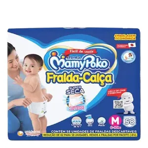 Fralda Calça MamyPoko Seca Roupinha M 58 Unidades