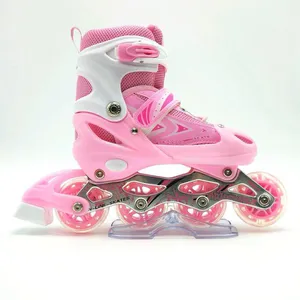 Patins Inline Roller Ajustável Infantil/juvenil ROSA 28-31