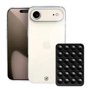 Kit Capa Crystal Slim para iphone 17 Air + Ventosa - Preto - Gshield
