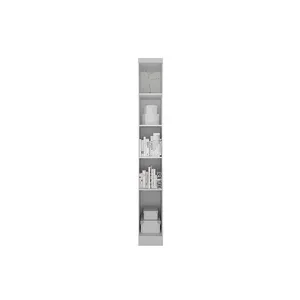 Modulado De Quarto Armário Cantoneira Rizon-linea C- 4 Prateleiras S- Portas Neve - Novo Horizonte