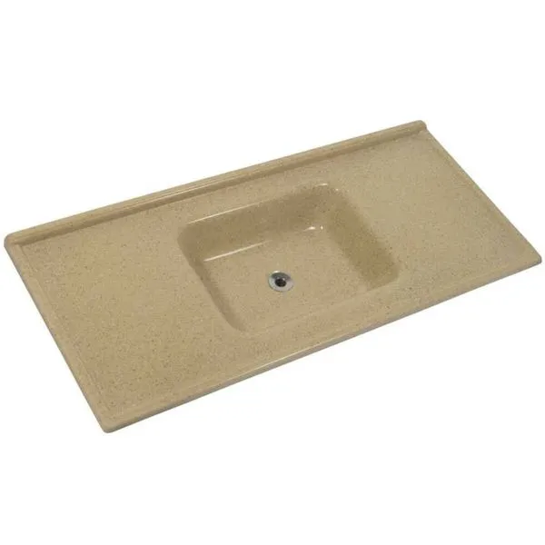 Pia Decoralita De Mármore Sintético 100x50 P105 Marrom Imperial (MP)