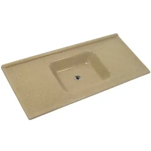 Pia Decoralita De Mármore Sintético 100x50 P105 Marrom Imperial (MP)