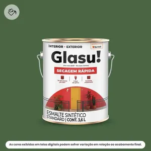 Tinta Esmalte Sintético Standard Brilhante Glasu Suvinil 3,6L Secagem Rápida Verde Floresta (MP)