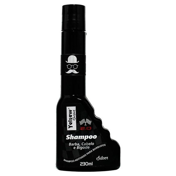 Shampoo Yelsew Barber 3 Em 1 Barba, Cabelo E Bigode Silver 230ml