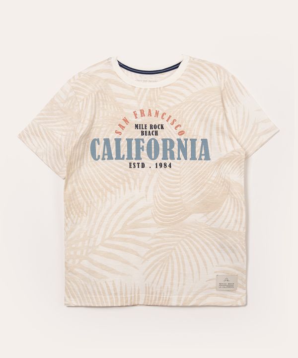 camiseta infantil de algodão california off white 4