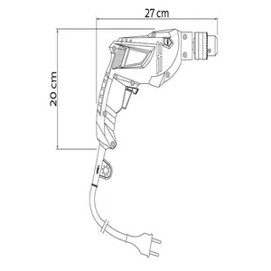 Furadeira De Impacto Tramontina Amarela 500 W 220V 3/8" Com Sistema De Reversão De Rotação Tramontina