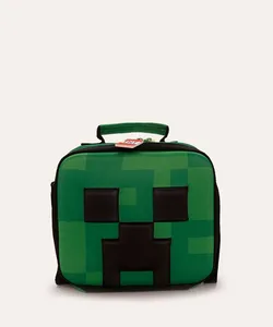 lancheira térmica infantil minecraft verde UNICO