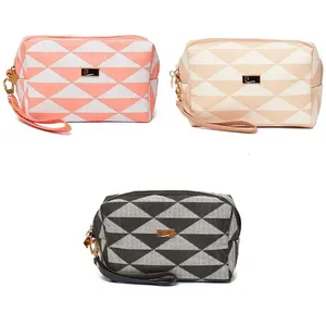 Necessaire com Alça Lis em PVC Estampa Triangular Sortida NS2345 - Qualis
