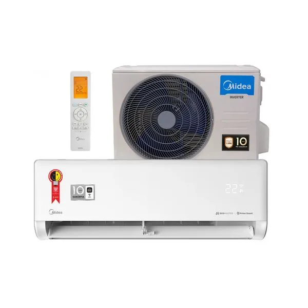 Ar Condicionado Split 9.000 BTUs Inverter AI Ecomaster Q/F Midea 42EZVQA09M5x38EZVQA09M5 - 220v