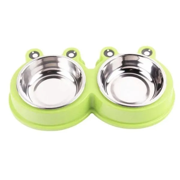 Comedouro Duplo Sapinho Petnes Inox 500ml (MP)
