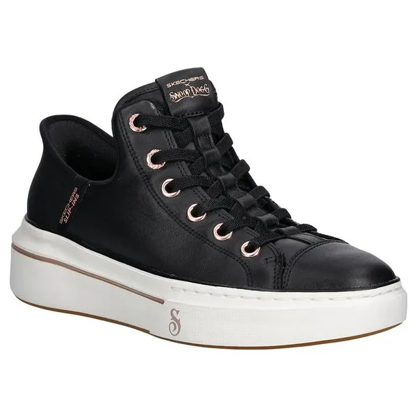 Tênis Feminino Snoop Dogg: Slip-Ins One-OG Leather Skechers 186001 PRETO 37