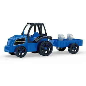 Miniatura Trator com Carreta Agro Works II 33x12x13cm Plástico Cores Sortidas GGB Plast Miniatura Trator com Carreta Agro Works II 33x12x13cm GGB Plast