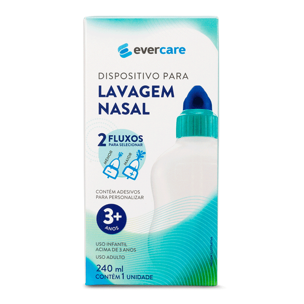 Garrafa para Lavagem Nasal Ever Care Controle De Fluxo 240ml