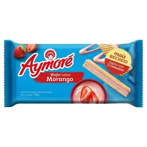 Biscoito Aymoré Wafer Morango 105g
