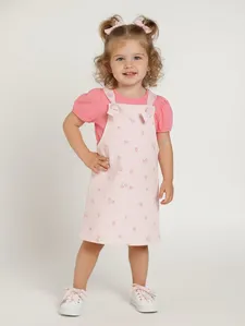 Salopete Infantil Para Menina - ROSA CLARO 1