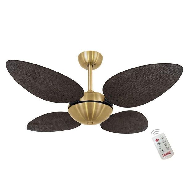 Ventilador Volare Off P Palmae Tabaco 220V E Controle Remoto 220V