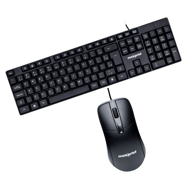 Kit Teclado e Moue USB Office Easy Cor Preto ABNT2 Maxprint