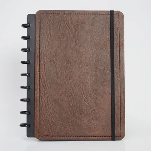 Caderno Diskô Couro Brown M (MP)