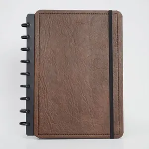 Caderno Diskô Couro Brown M (MP)