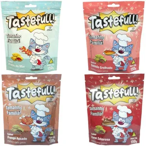 HANA TASTEFULL KIT 150G GATOS FRUTOS DO MAR SALMÃO FRANGO CARNE