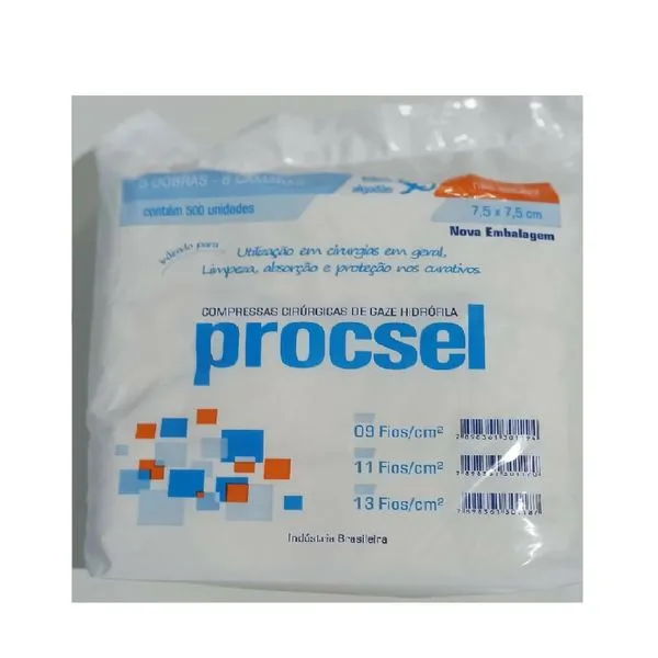 Compressa de Gaze Procsel Hidrófila 500 unidades