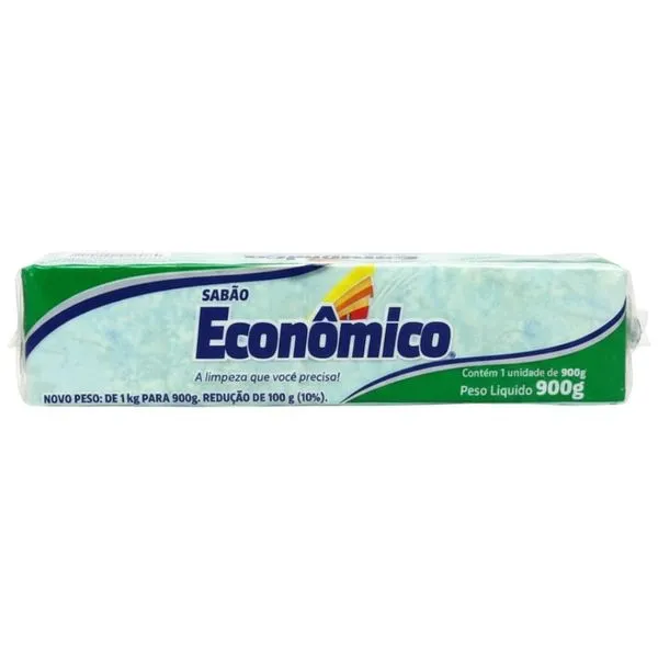 Sabão Em Barra Econômico Marmorizado Verde 900g