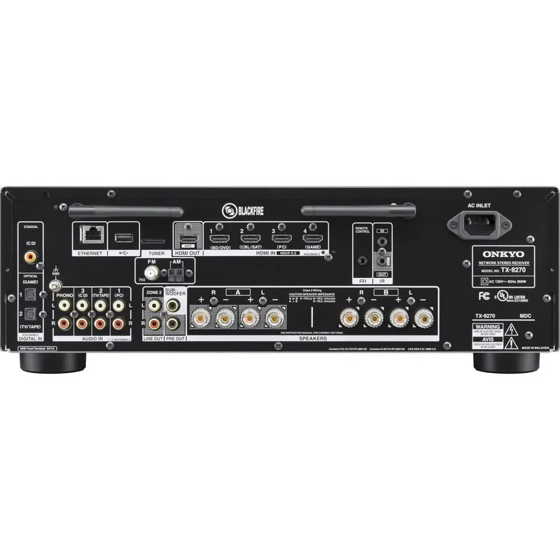 Receiver Onkyo Tx-8270 Hdmi 4K, HDR e 3D - 110v