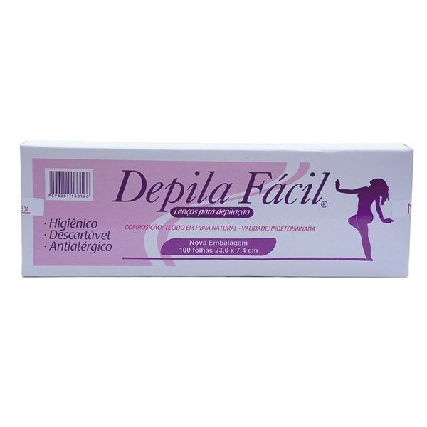 Lenço Depila Fácil Falso Tecido Com 100 Unidades