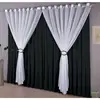 Cortina Istambul 300x250cm Com Voal Preto E Branca Sultan