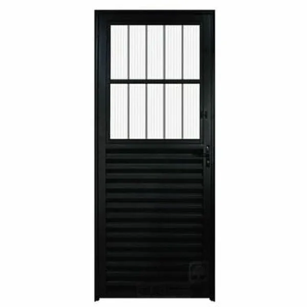 Porta Postigo Alumínio Preto 2.10 X 0.80 Lado Esquerdo - PTORD2238E - HALE