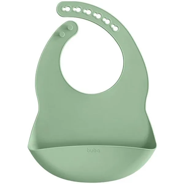 Babador Cata Migalhas Buba de Silicone Verde Único